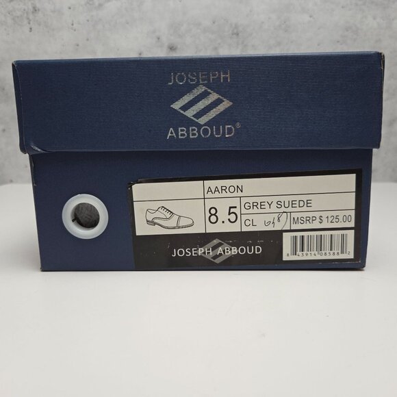 NEW Joseph Abboud Dress Shoes Aaron Grey Suede Cap Toe 8.5 - Picture 3 of 10